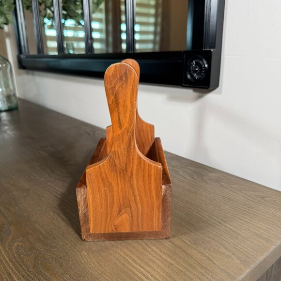 Small Wood Caddy Organizer – Rustic & Versatile Farmhouse Style - Picture 7 of 10